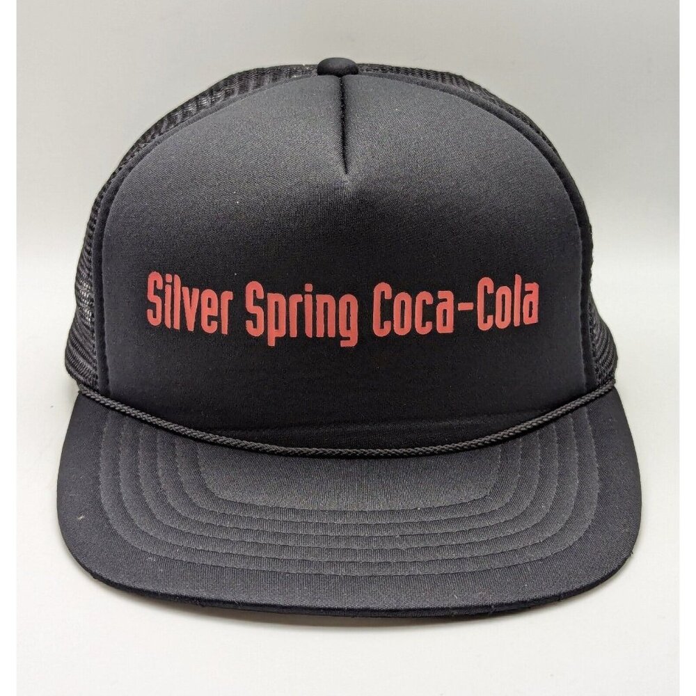 VTG 80s 90s Silver Springs Coca Cola Bottling Company Snapback Trucker Mesh Hat